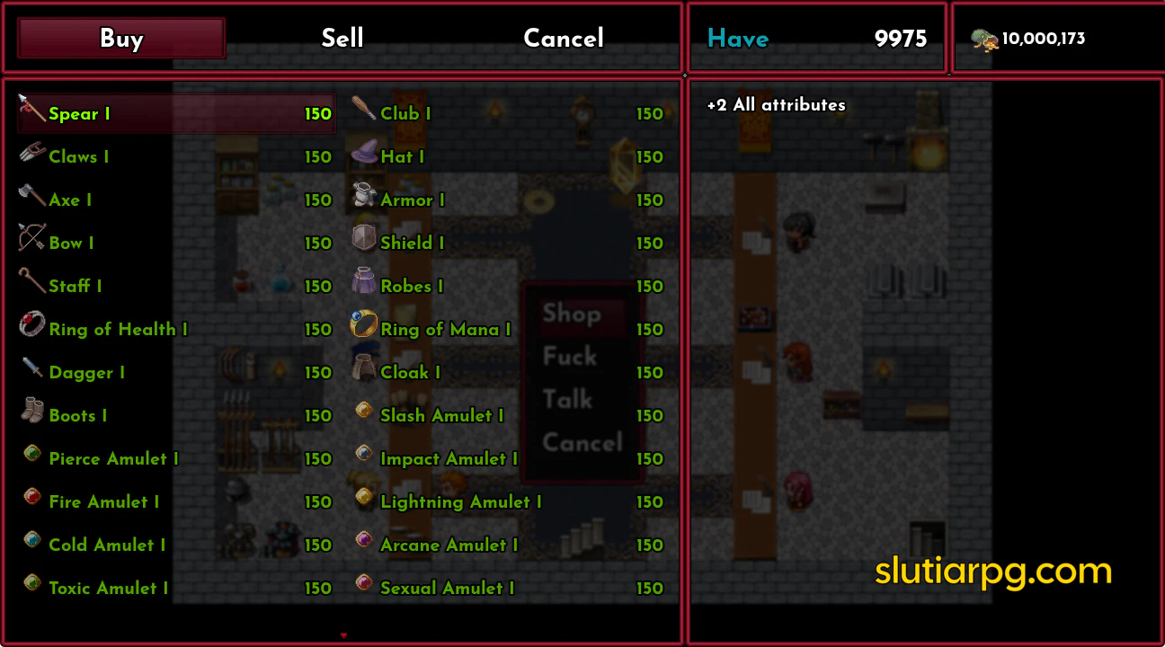 Slutia Adult Dungeon Crawler RPG - Screenshot 8 of 22
